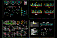四层教学楼框架结构CAD图纸.dwg