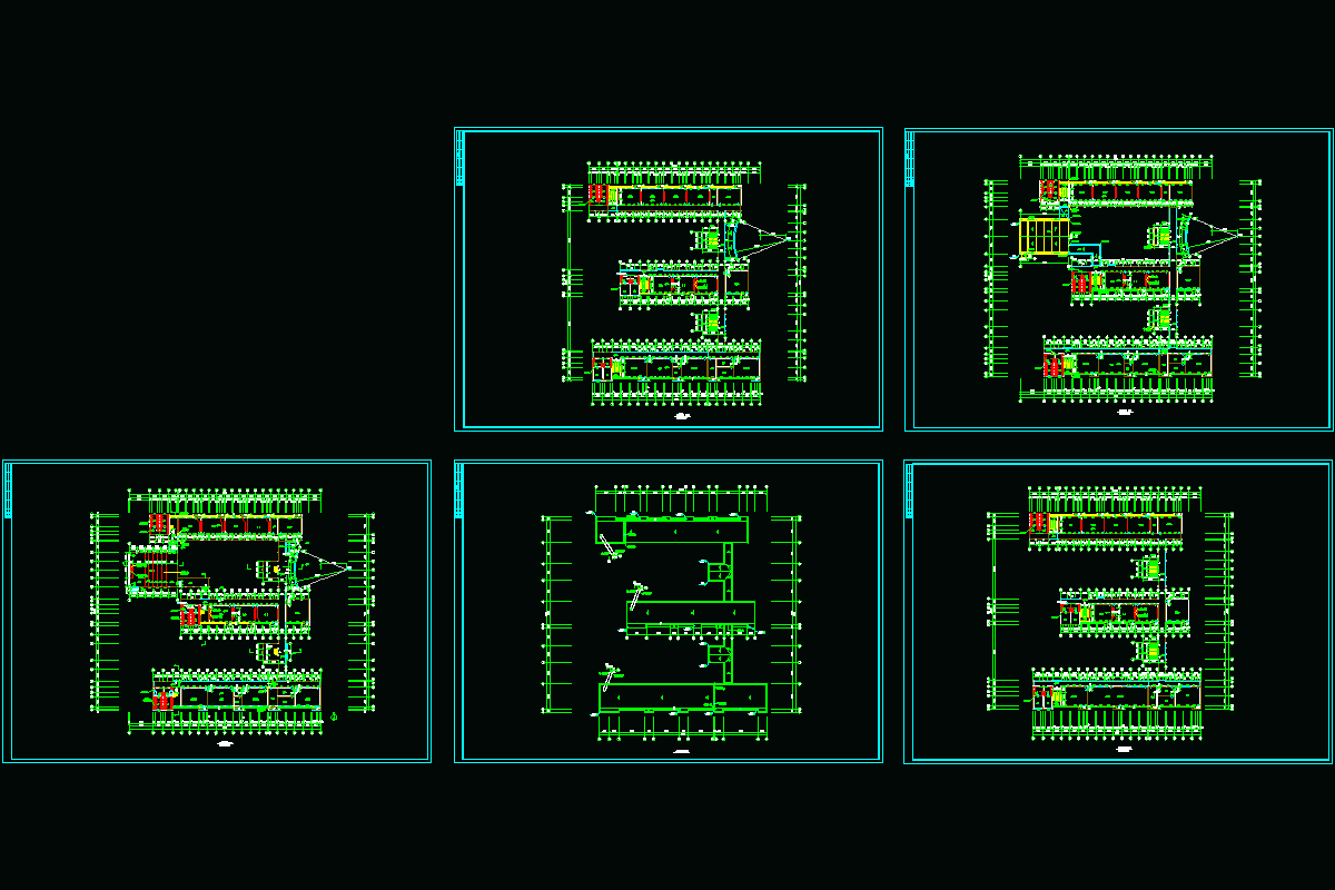某中学教学楼平面CAD图纸.dwg