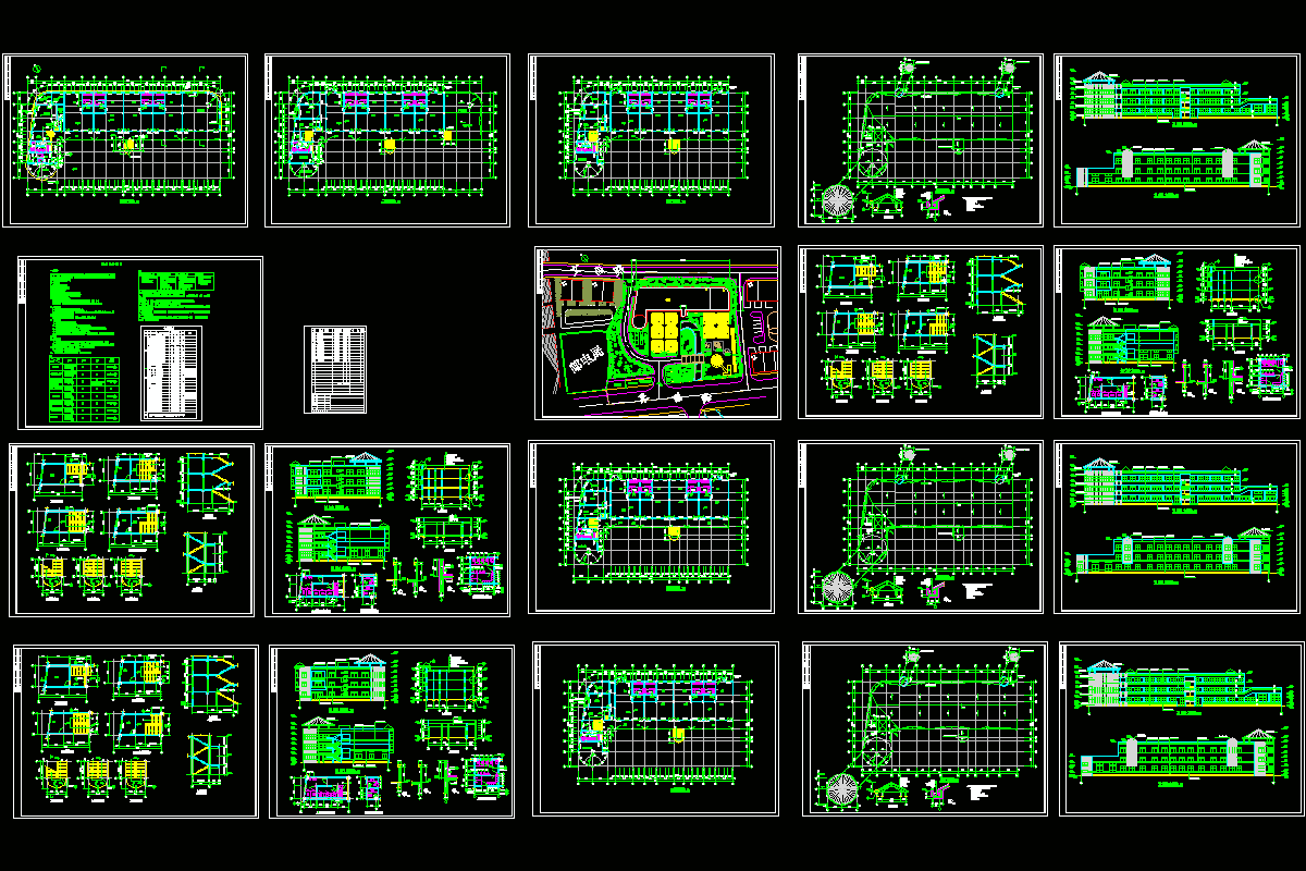 某幼儿园教学楼全套图CAD图纸.dwg