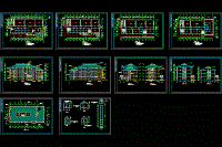 中西式小学教学楼建筑图CAD图纸.dwg