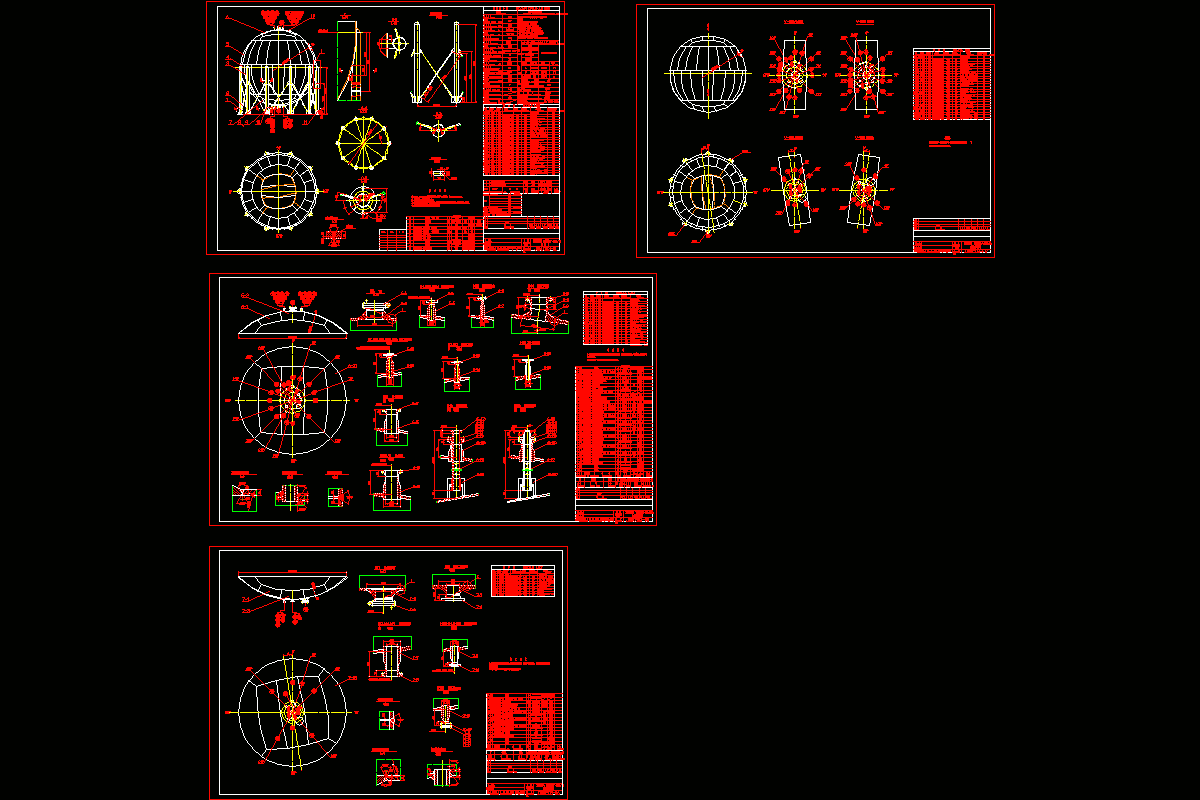 3000m3球罐CAD图纸.dwg