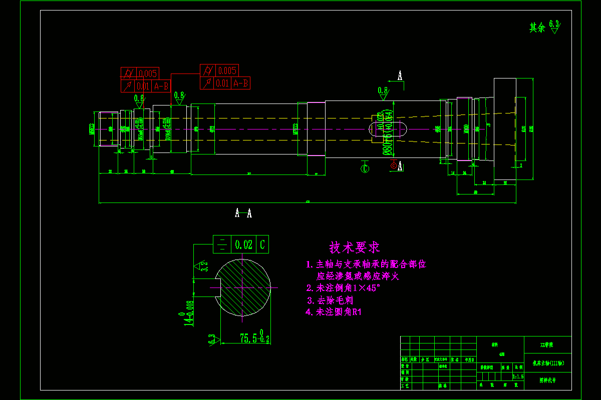 题目43-分级变速主传动系统设计：Nmin=30rmin；Nmax=475rmin；Z=9级；公比为1.41；电动机功率P=3kW；电机转速n=1430rmin.zip