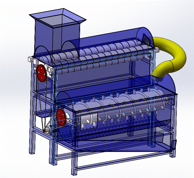 玉米剥皮脱粒机的设计【带SolidWorks三维+CAD图纸】.zip