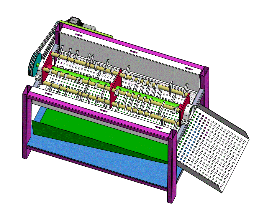 玉米脱粒机的设计【cad图纸+solidworks三维】.zip
