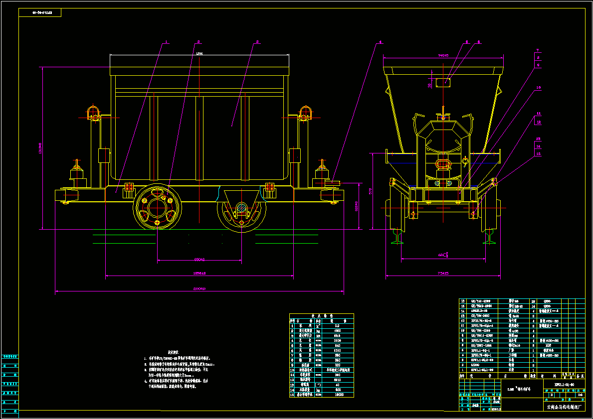 0.9立方轻型矿车CAD图纸.dwg