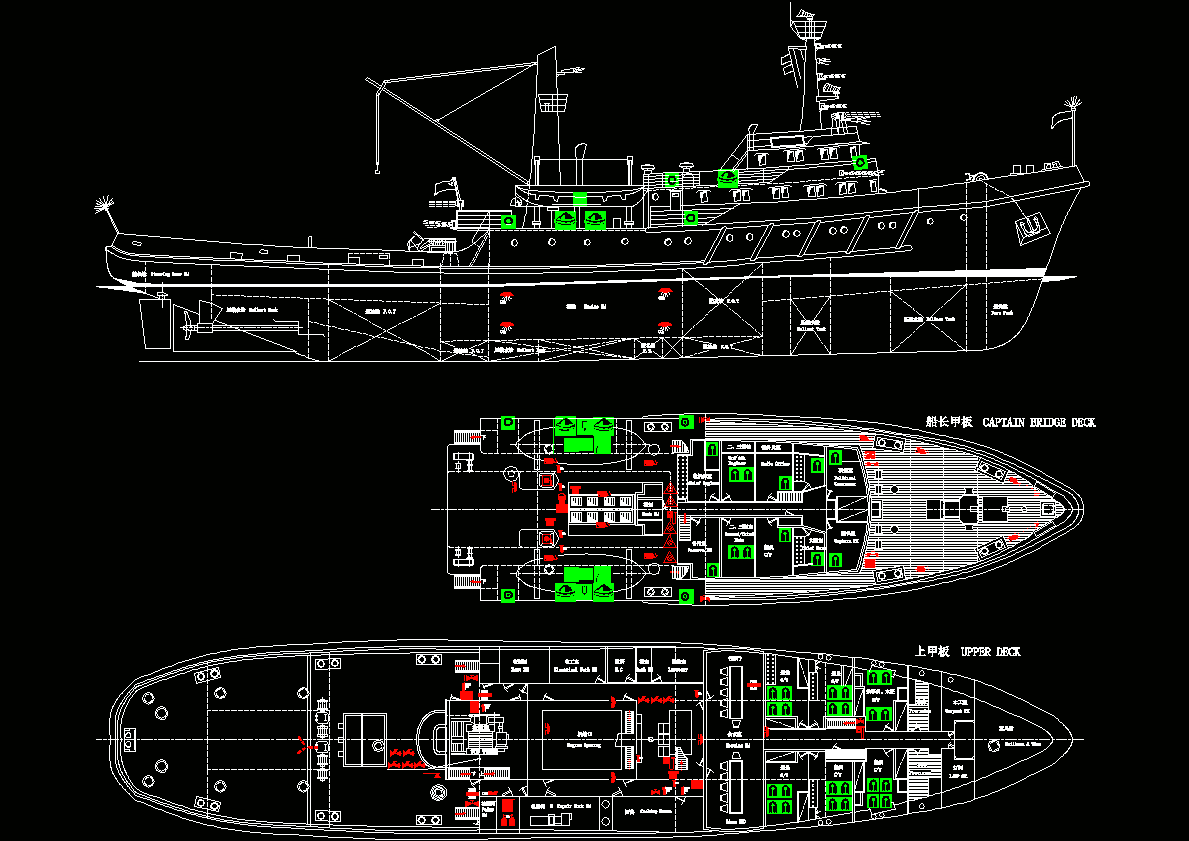 轮船模型cad图纸.dwg