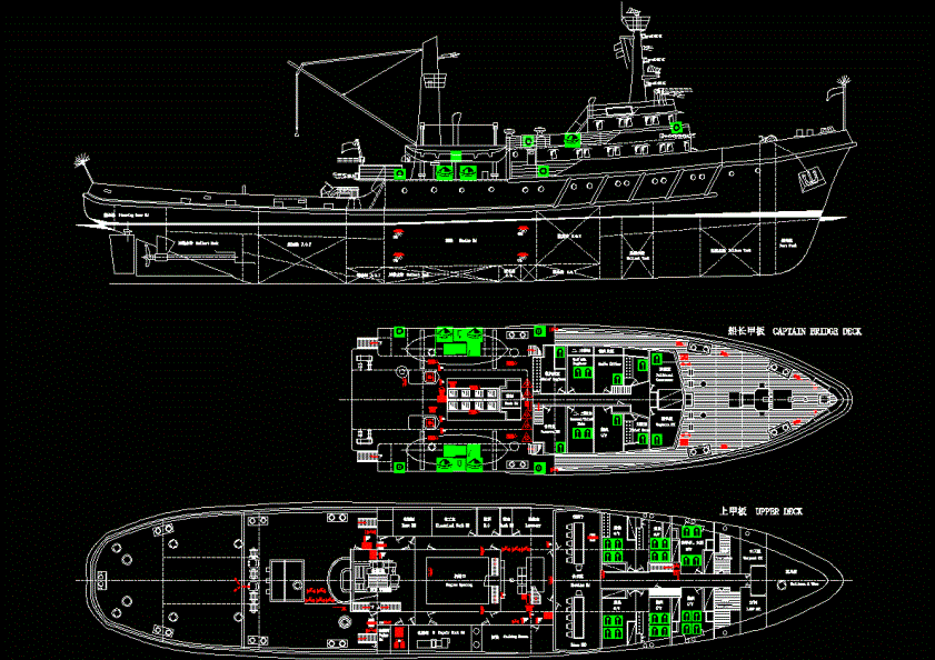 轮船模型cad图纸.dwg