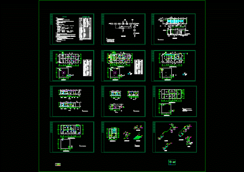 水解酸化-接触氧化工艺全套图纸.dwg