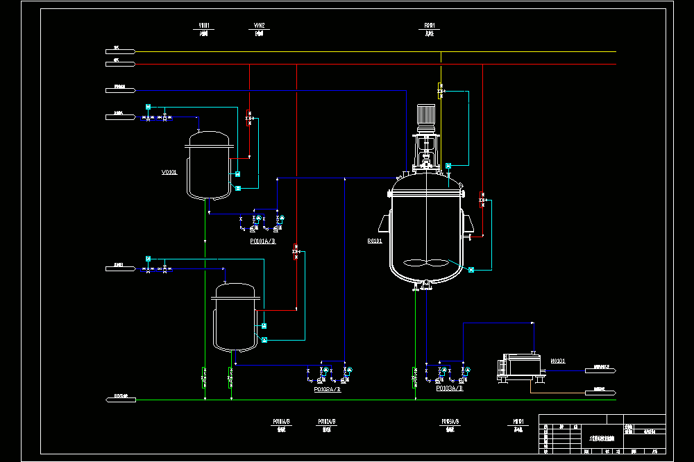 药物中间体合成PID图纸.dwg