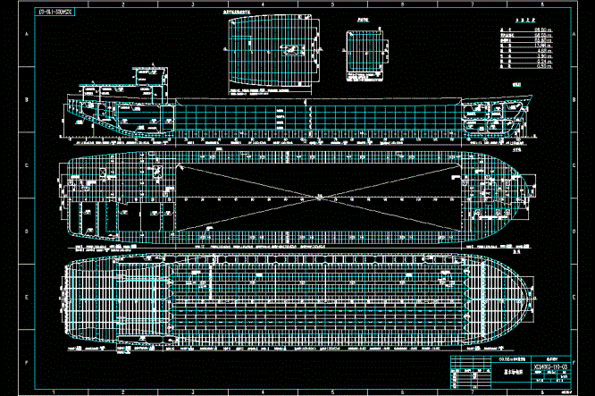 69.80m内河货船---基本结构图.dwg