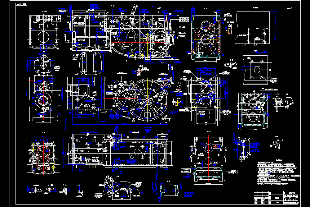 拖拉机变速箱CAD图纸.dwg