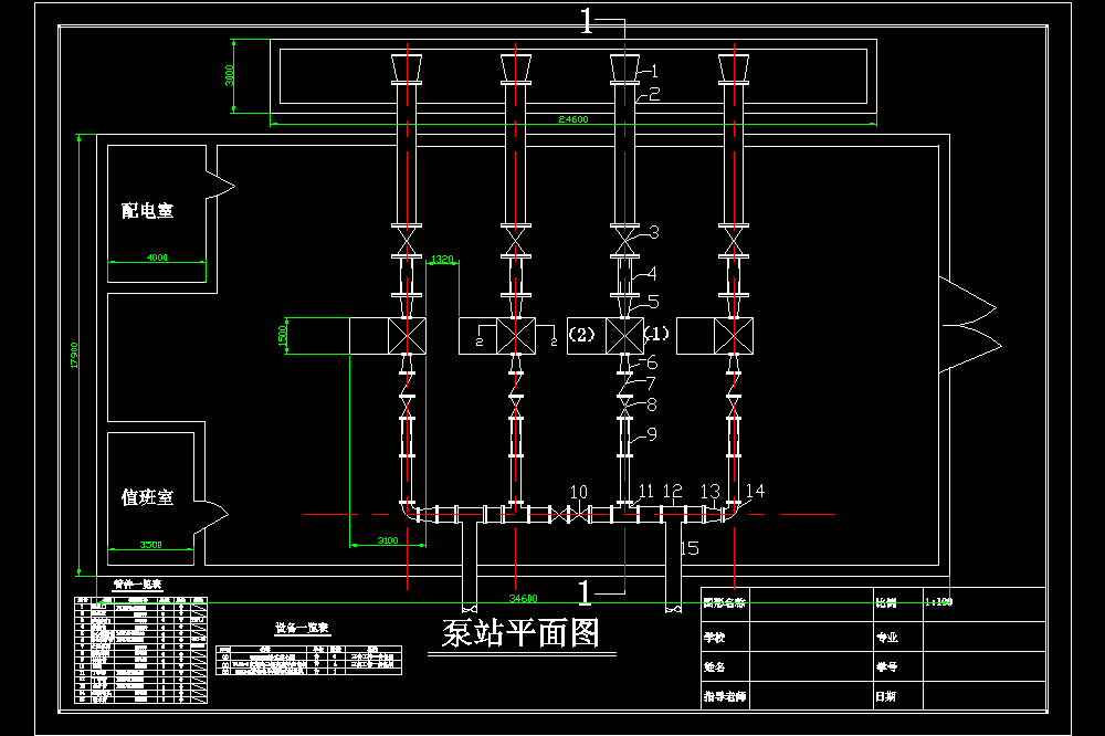 泵站平面图CAD图纸.dwg
