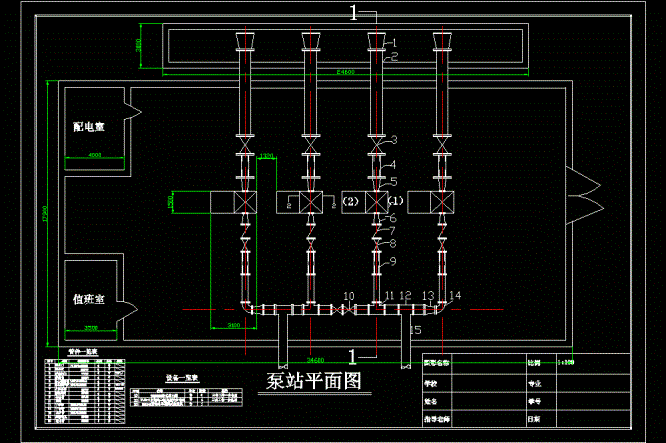 泵站平面图CAD图纸.dwg