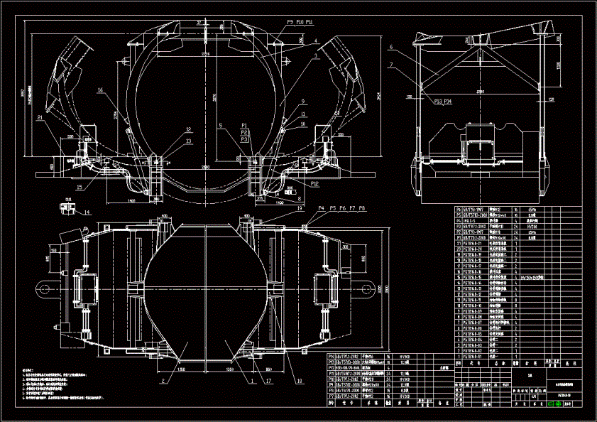 PGTB140-00 140T铁包加揭盖系统总装图.dwg