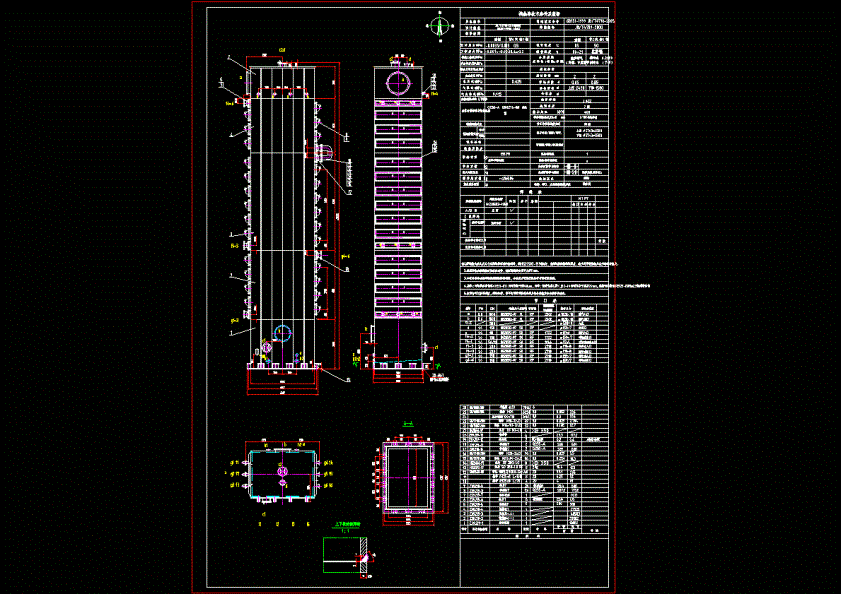 某型初冷器装配图.dwg