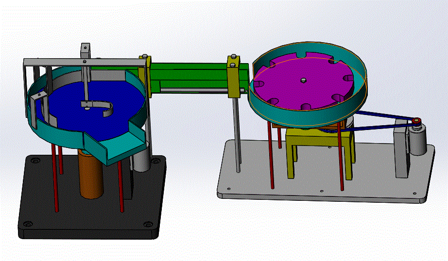 灌装机供瓶机构设计【含CAD图纸、说明书、三维SolidWorks模型】.zip