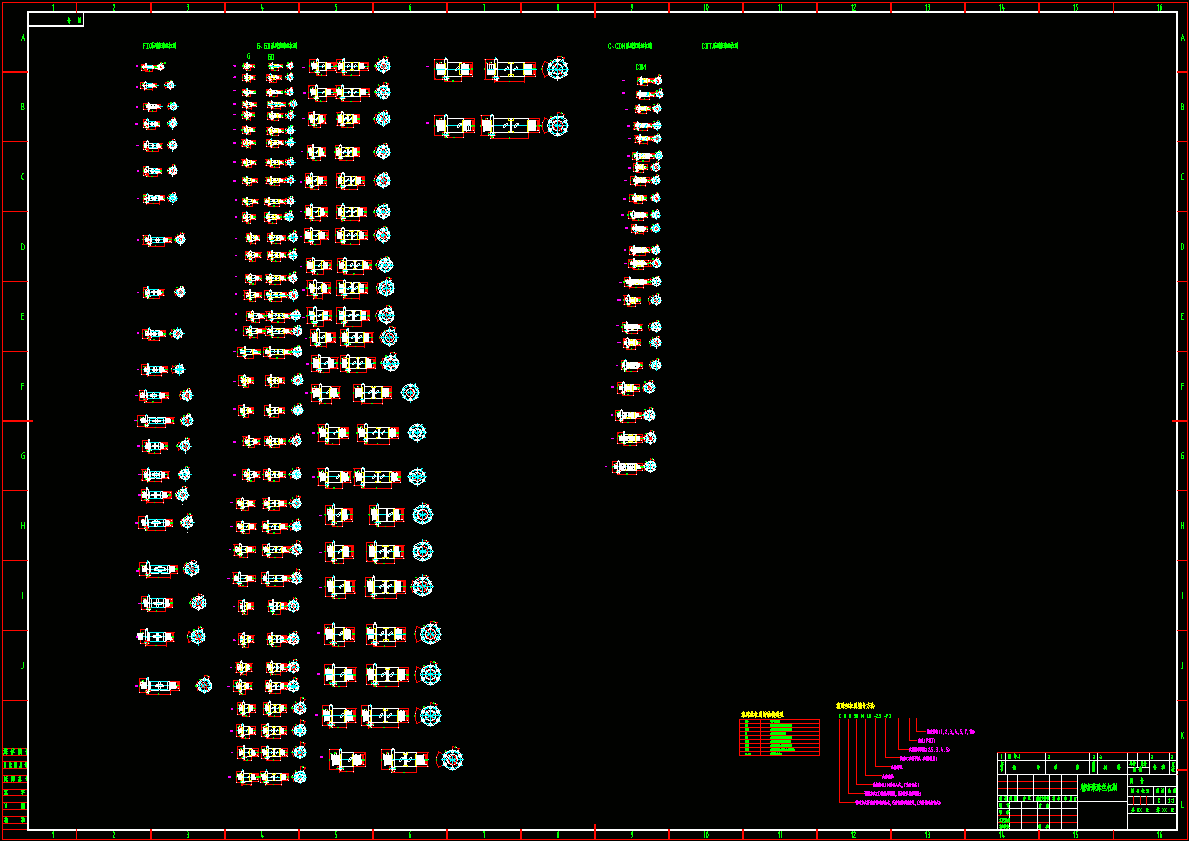 FD、G、GD、C、CDM、CBT系列精密滚珠丝杠副模块CAD图纸.dwg