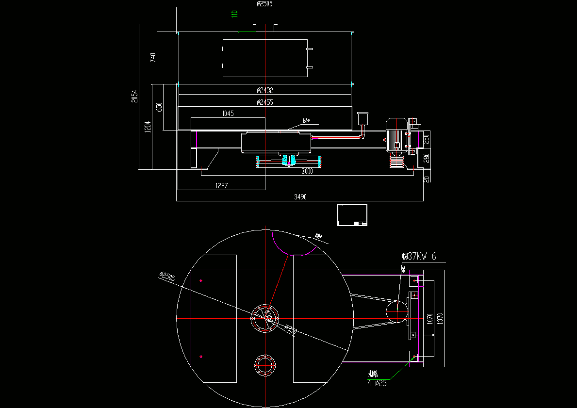 HN-1000行星式炮泥机外形图CAD图纸.dwg