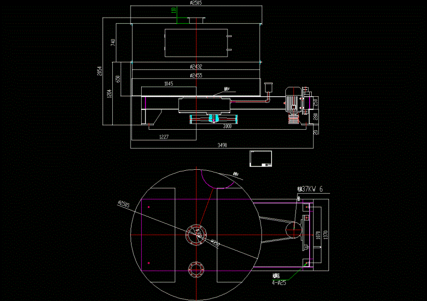 HN-1000行星式炮泥机外形图CAD图纸.dwg