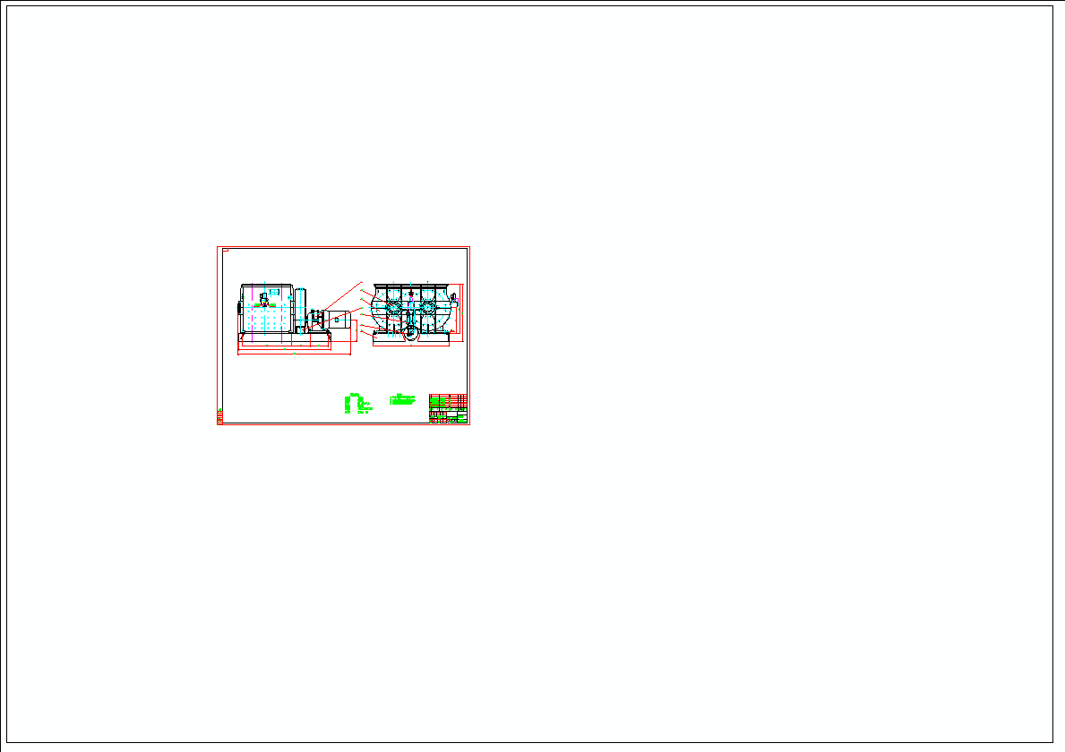 js1000双卧轴混凝土搅拌机CAD图纸.DWG