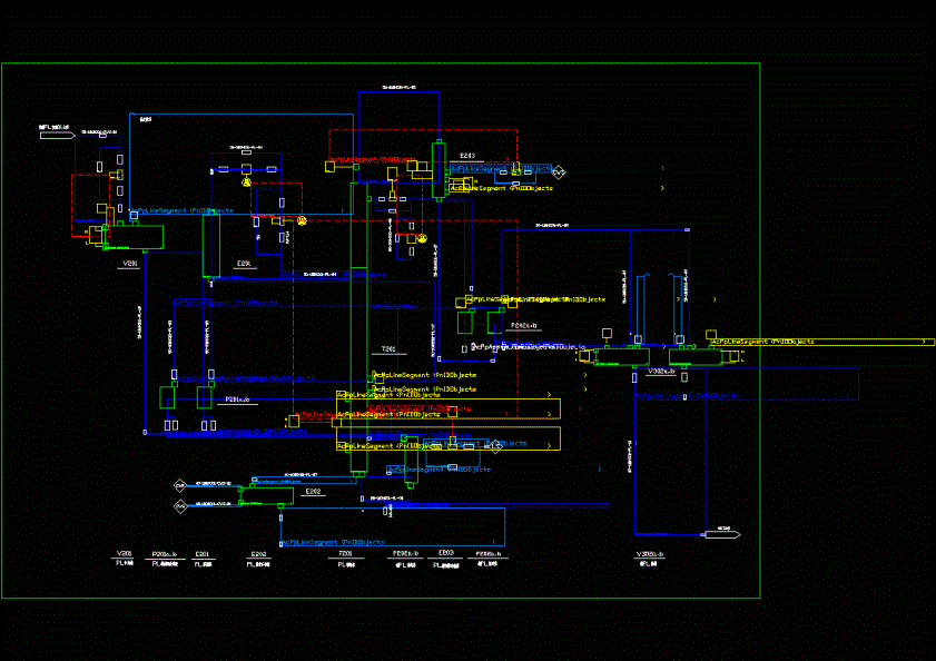 PL精馏车间PID图CAD图纸.dwg