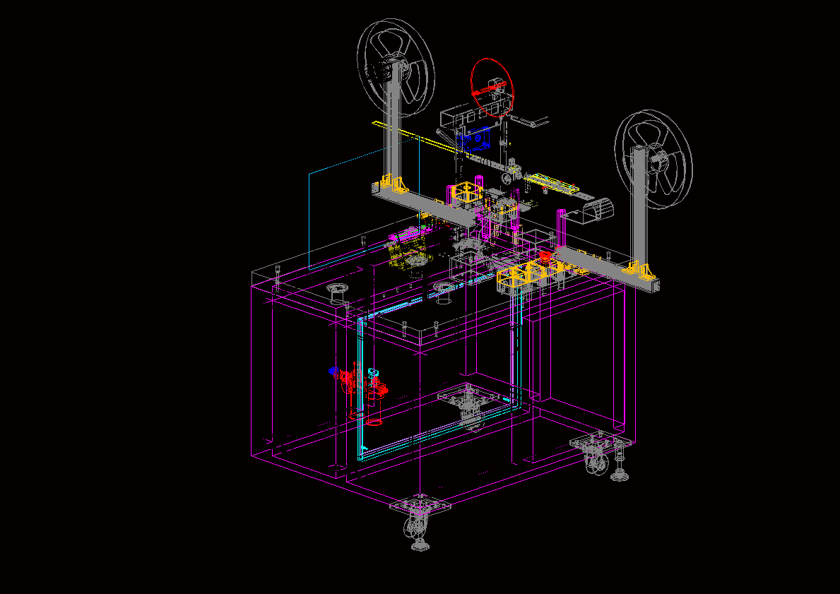 SIM卡座测试包装机3D模型_AutoCAD.Electrical设计.zip