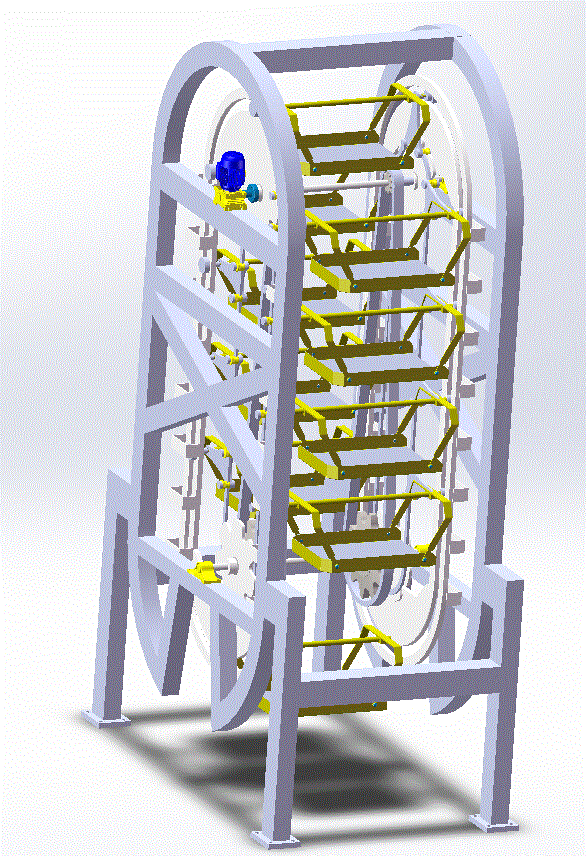垂直循环立体停车设备的结构设计（三维SolidWorks+CAD图纸+说明书）.zip