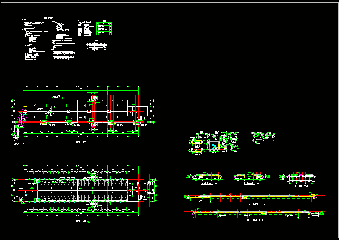 半地下汽车库建筑图CAD图纸.dwg