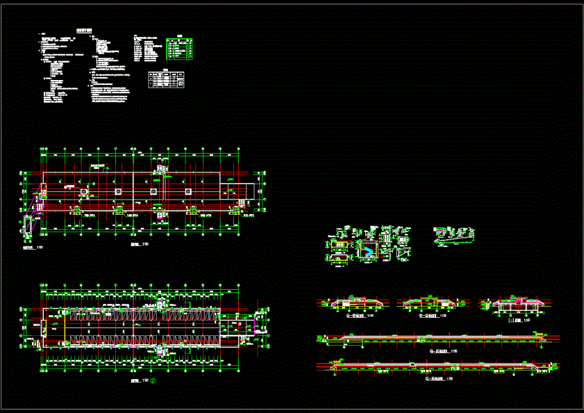 半地下汽车库建筑图CAD图纸.dwg