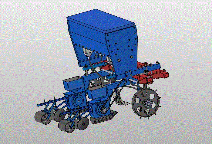 棉花播种机的设计【含SW三维3D建模+8张CAD图纸+说明书】.zip