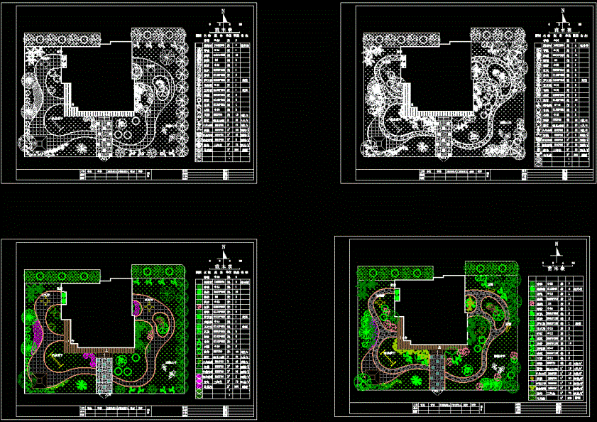 别墅绿化设计CAD图纸.dwg