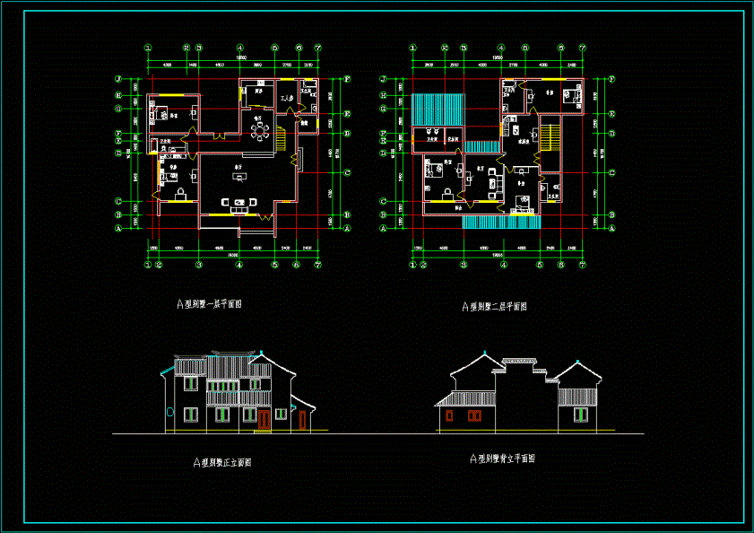 别墅建筑设计图CAD图纸.dwg