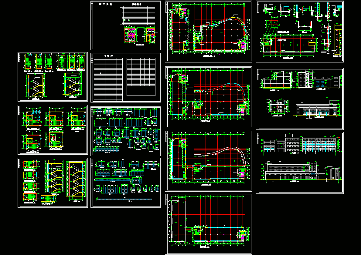 标准厂房建筑施工图CAD图纸.dwg
