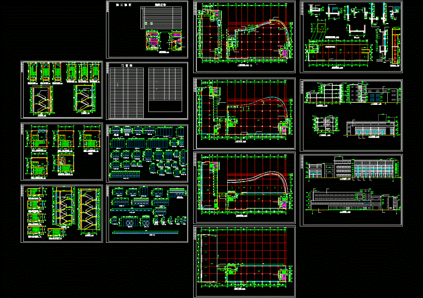 标准厂房建筑施工图CAD图纸.dwg
