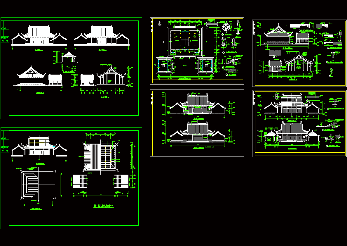财神殿全套施工图CAD图纸.dwg
