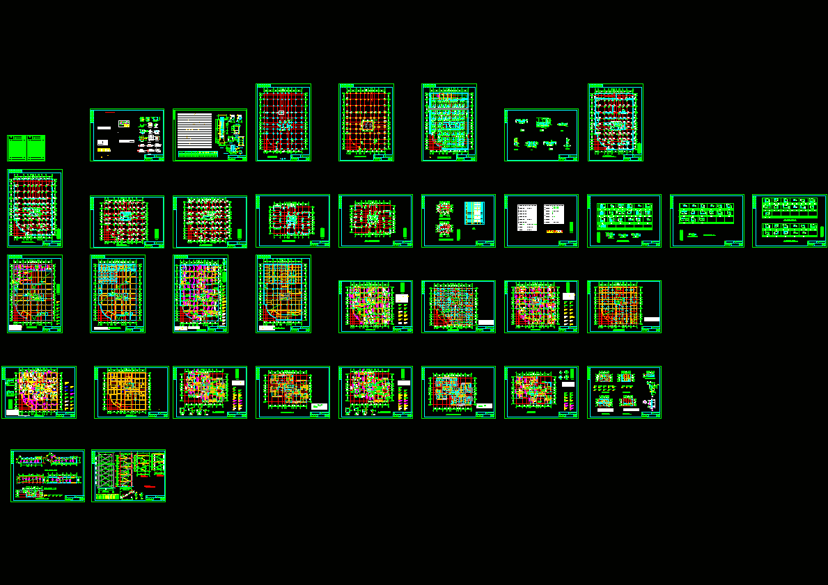 滨江花园结构施工图CAD图纸.dwg