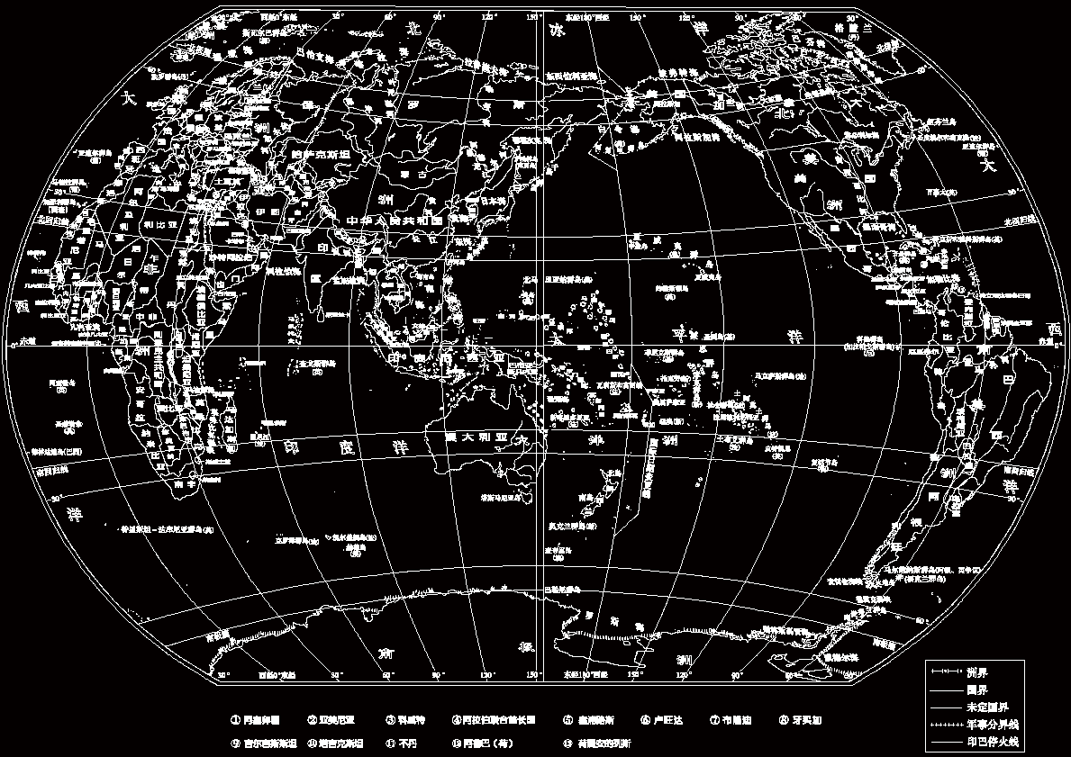 世界地图,DWG格式CAD图纸.dwg