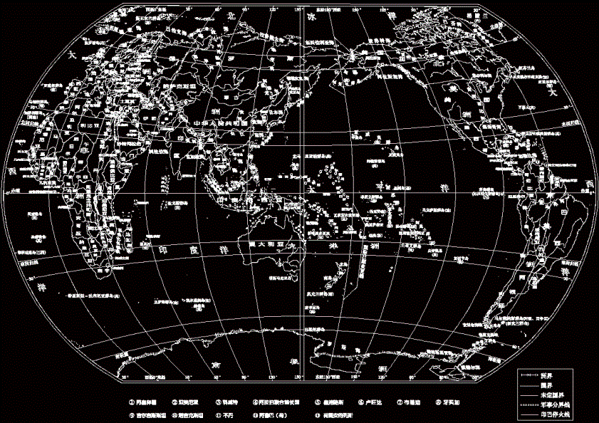 世界地图,DWG格式CAD图纸.dwg