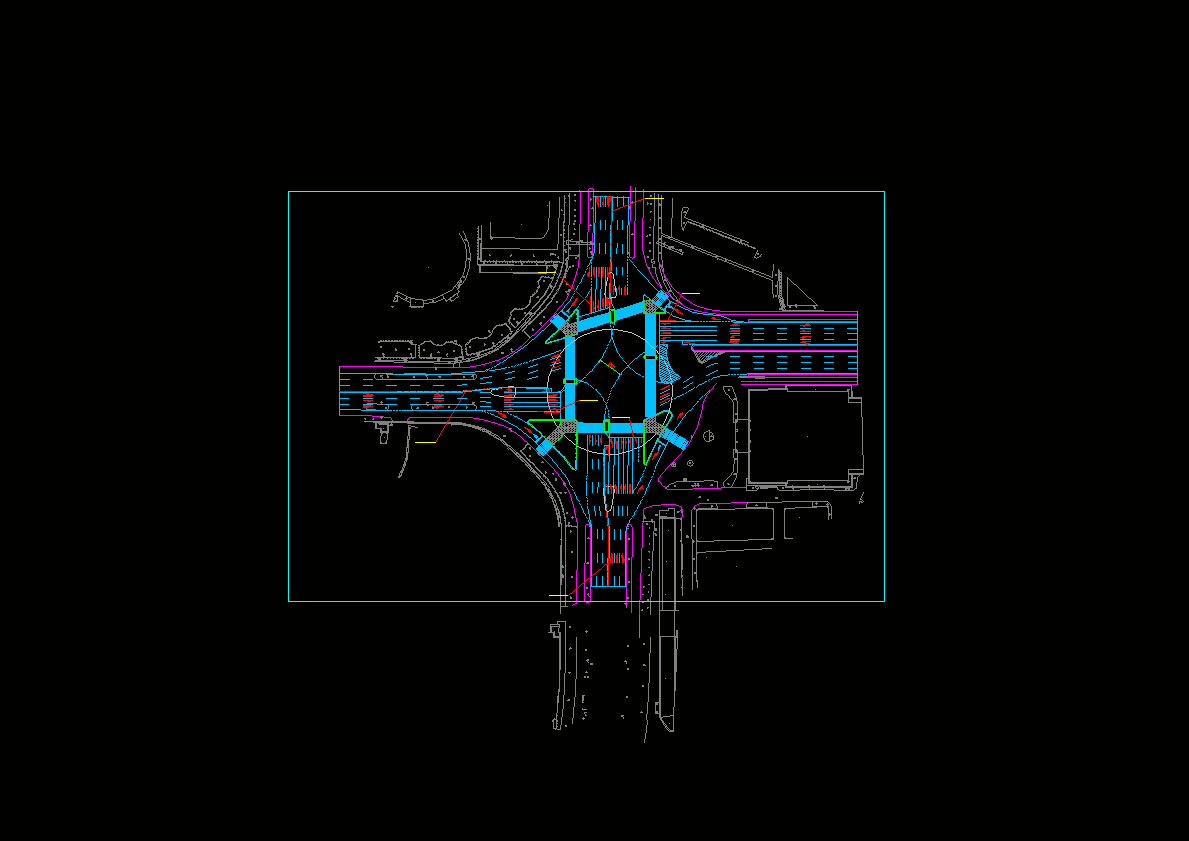 超大型路口交通设计CAD图纸.dwg