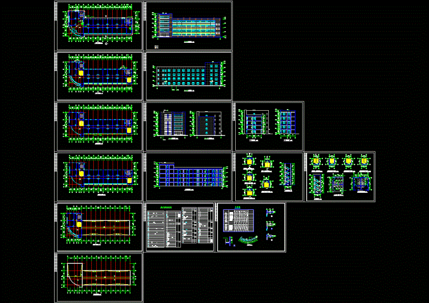 厂区办公楼建筑CAD图纸.dwg
