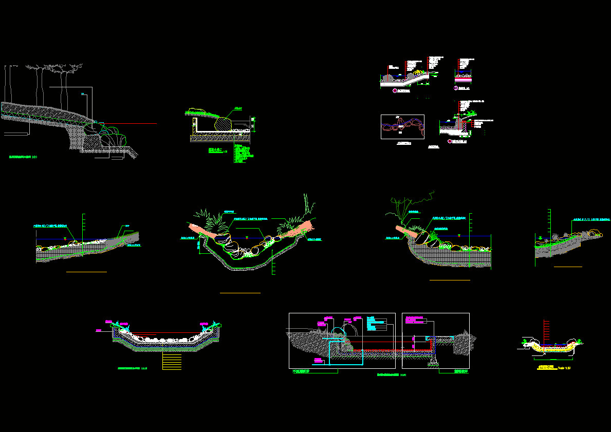 池底驳岸做法CAD图纸.dwg