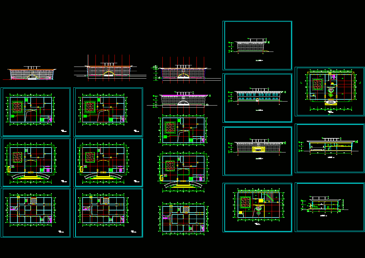 城市展览馆建筑图CAD图纸.dwg