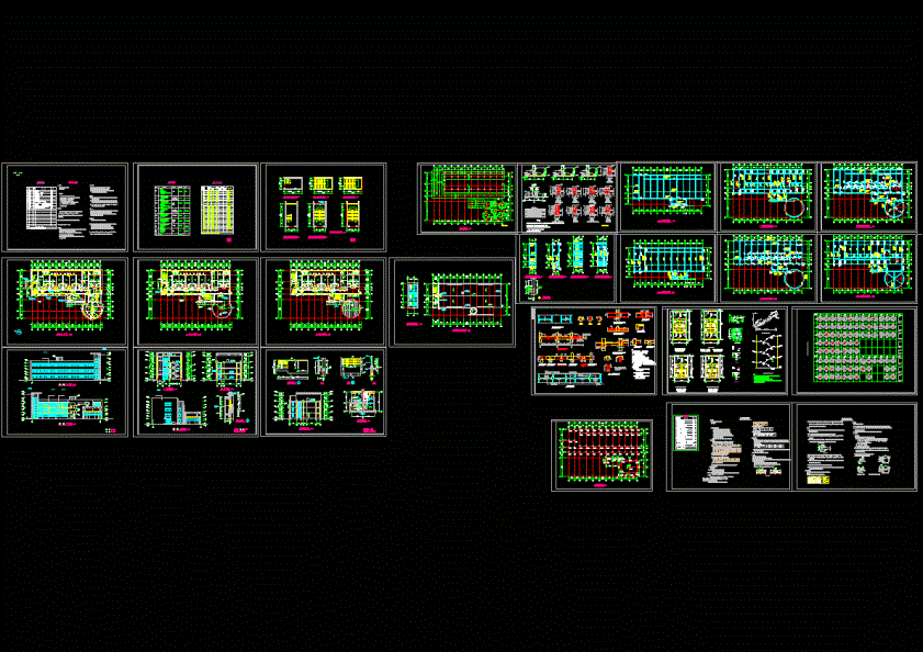 传染病房楼建筑结构图CAD图纸.dwg