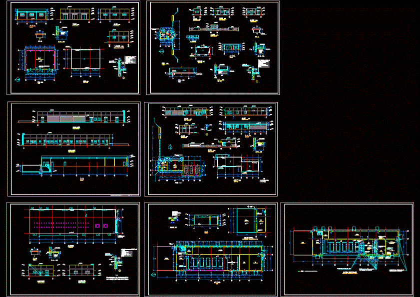 单层厂房全套施工图CAD图纸.dwg
