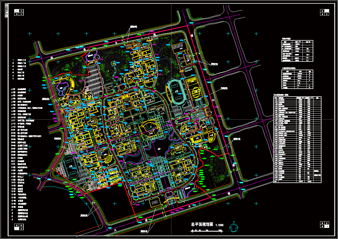 大学校区规划设计CAD图纸.dwg