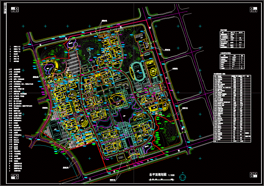 大学校区规划设计CAD图纸.dwg
