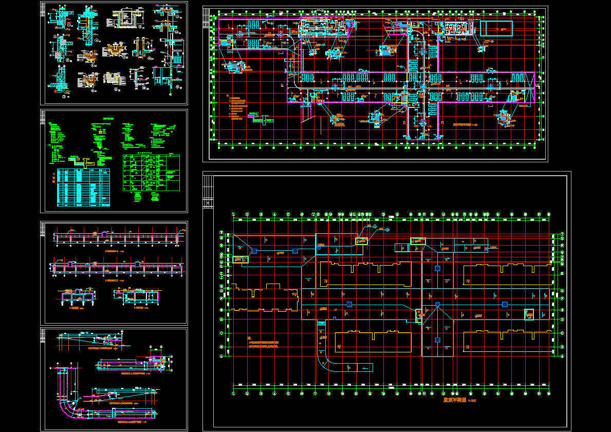 地库建筑施工图（非人防）CAD图纸.dwg