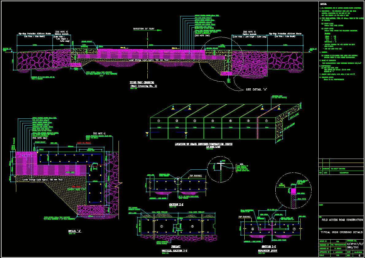 道路施工断面图CAD图纸.dwg