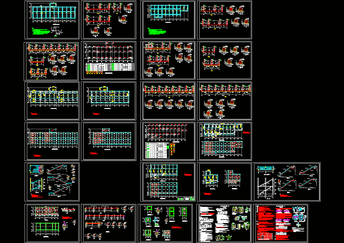 底框结构戒毒所结构施工图CAD图纸.dwg