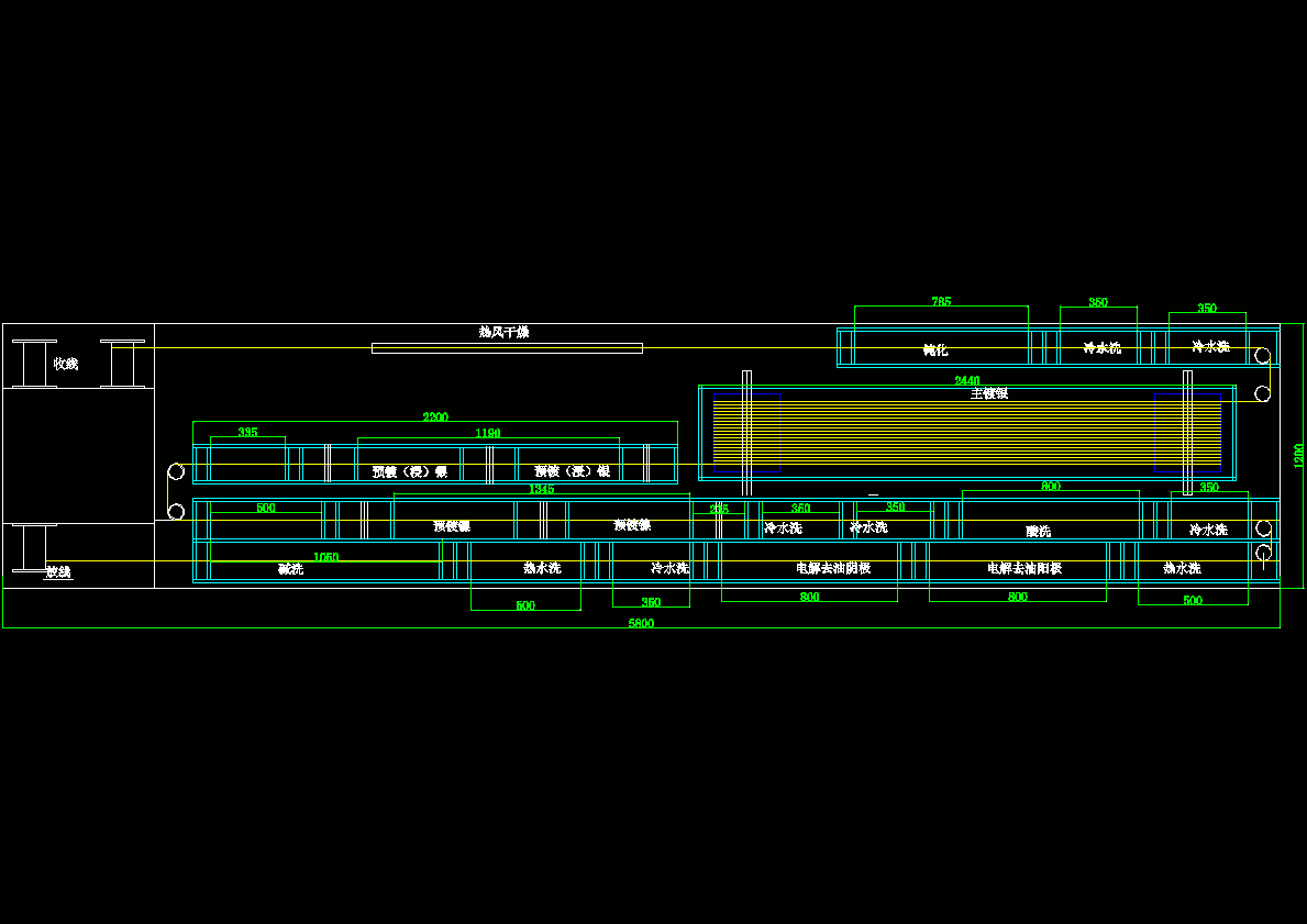 镀银车流程图CAD图纸.dwg